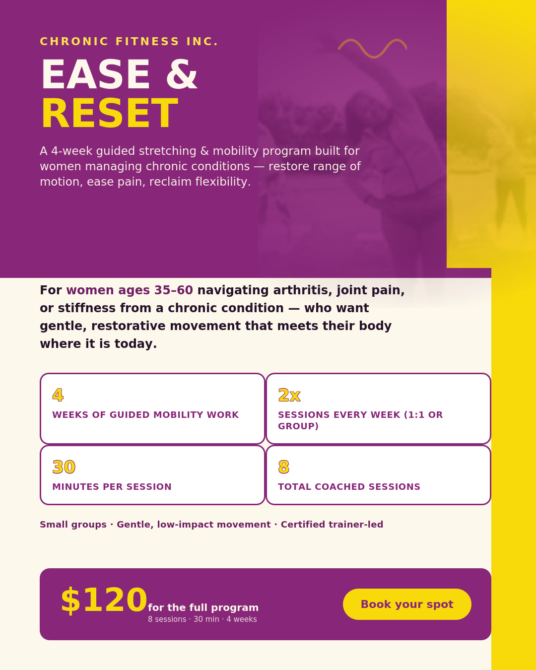 Ease & Reset Stretching 4/Week (Women)